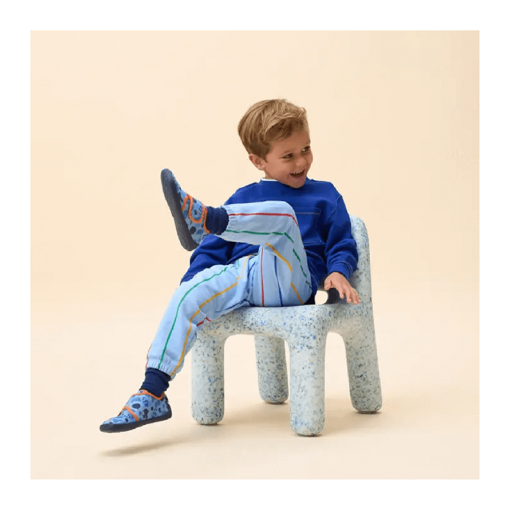 Affenzahn Slipper Cotton Movy Elefant Blau