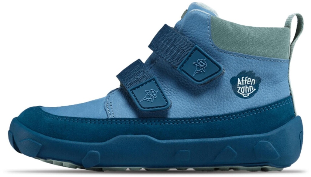 Affenzahn Lowboot Leather Friendy Toddler Hai Blau