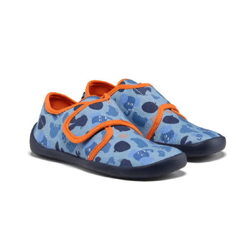 Affenzahn Slipper Cotton Movy Elefant Blau