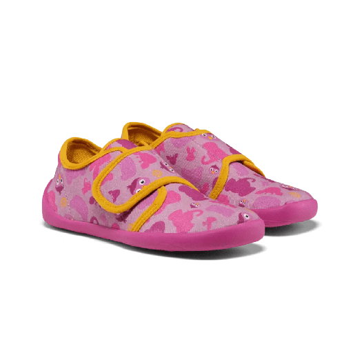 Affenzahn Hausschuh Cotton Movy Vogel Beere