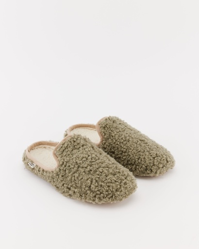 [espadrij] l'originale PANTOUFLE FLUFFY Hellgrün